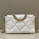 Chanel Medium 19 Flap Bag White Lambskin Mixed Hardware