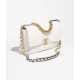 Chanel Medium 19 Flap Bag White Lambskin Mixed Hardware