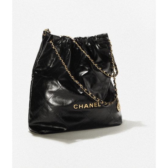 Chanel Large 22 Bag Black Calfskin