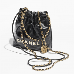 Chanel Mini 22 Bag Black Calfskin