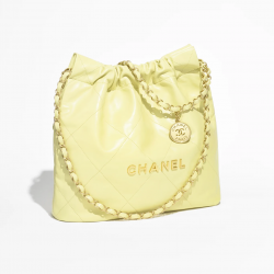Chanel Small 22 Bag Yellow Calfskin