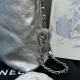 Chanel Small 22 Bag Backpack Silver Calfskin