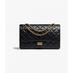 Chanel Large  2.55 Black Aged Calfskin 