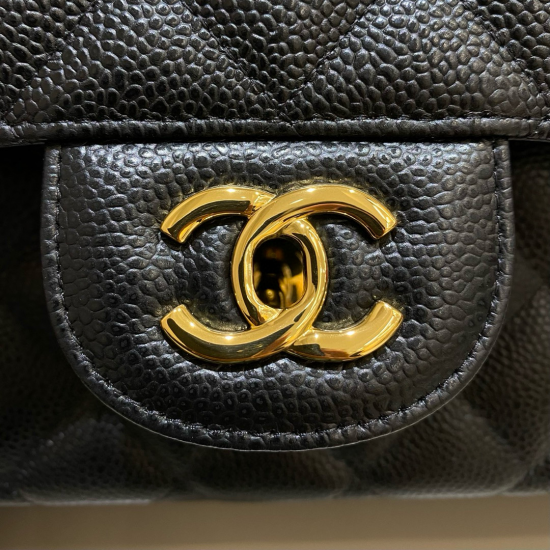 Chanel Jumbo Classic Double Flap Bag Black Caviar 
