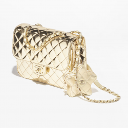 Chanel Backpack & Star Coin Purse Gold Calfskin Bag