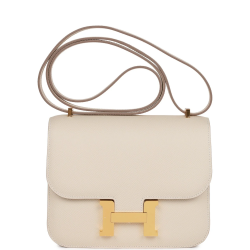 Hermès Constance Mini 18 Craie Epsom Shoulder Bag