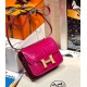 Hermès Constance Mini 18 Rose Scheherazade Shiny Alligator Shoulder Bag