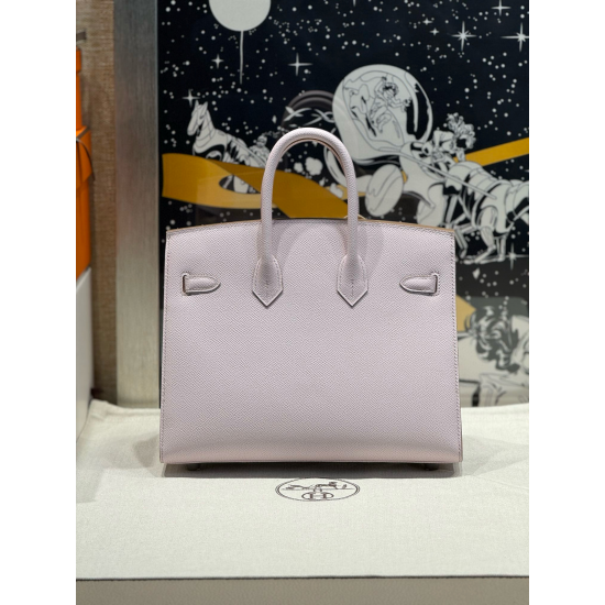 Hermès Birkin 25 Mauve Pale Epsom Handbag 