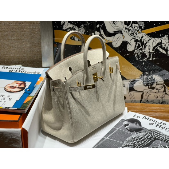 Hermès Birkin 25 Craie Togo Handbag 