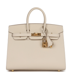 Hermès Birkin 25 Craie  Epsom Handbag 