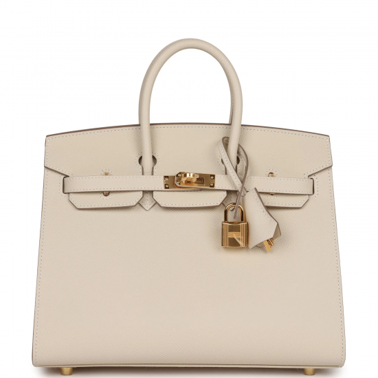 Hermès Birkin 25 Craie  Epsom Handbag 