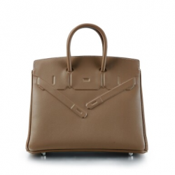 Hermès Birkin 25 Shadow Etoupe Swift Handbag 
