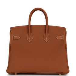 Hermès Birkin 25 Gold  Togo Handbag 