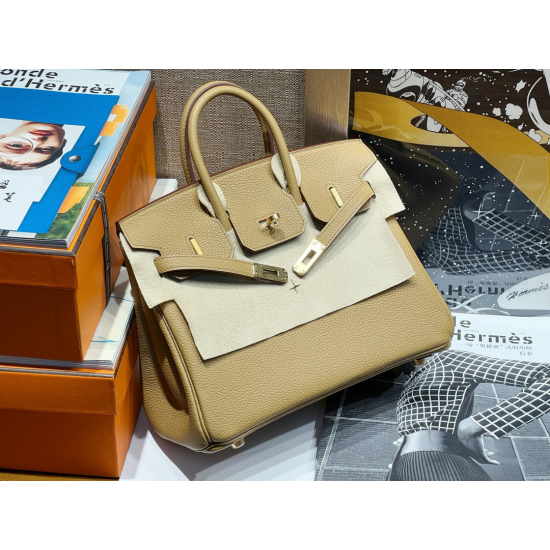 Hermès Birkin 25 Biscuit Togo Handbag 