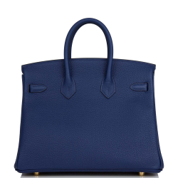 Hermès Birkin 25 Bleu Saphir Togo Handbag 