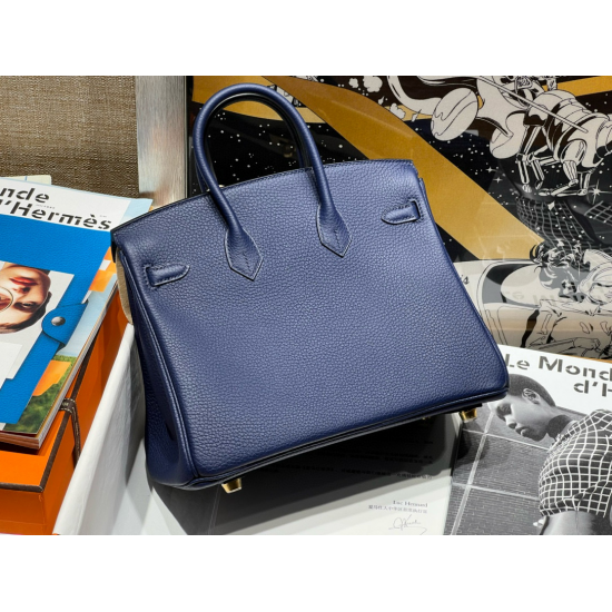 Hermès Birkin 25 Bleu Saphir Togo Handbag 