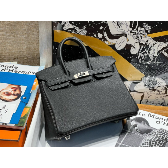 Hermès Birkin 25 Black Togo Handbag 