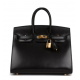 Hermès Birkin 25 Black Box Calf Handbag 