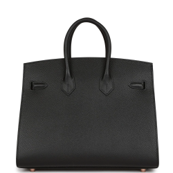 Hermès Birkin 25 Black Epsom Handbag 