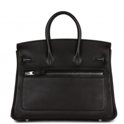 Hermès Birkin 25 Rock Black Volupto Handbag 