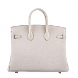 Hermès Birkin 25 Beton Matte Alligator and Togo Touch Handbag 