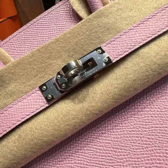 Hermès Birkin 25 Mauve Sylvestre Epsom Handbag 