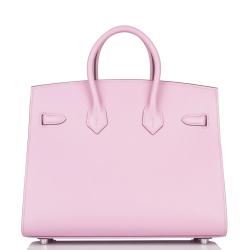 Hermès Birkin 25 Mauve Sylvestre Epsom Handbag 