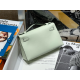 Hermès Kelly Pochette Vert Fizz Swift Handbags