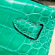 Hermès Mini Kelly II Vert Jade Shiny Alligator Handbags