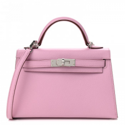 Hermès Mini Kelly II Mauve Sylvestre Epsom Handbags
