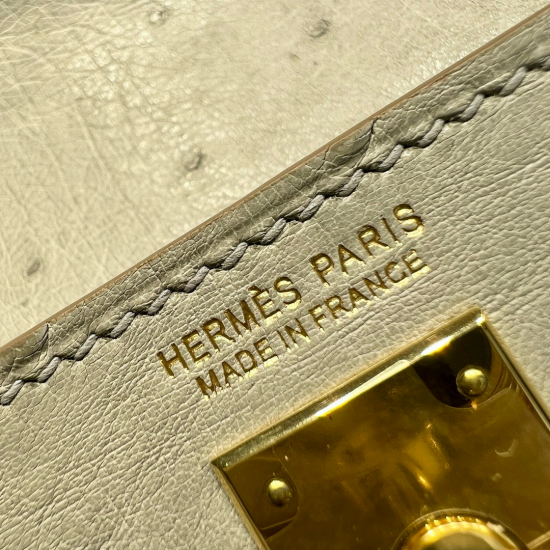 Hermès Kelly Danse Gris Perle Ostrich Handbags