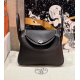 Hermès Lindy 26 Black Clemence Shoulder Bag